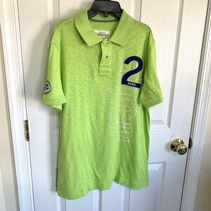 Aeropostale Polo Shirt. Men. Size XL. Green. 100% Cotton. Short Sleeves.